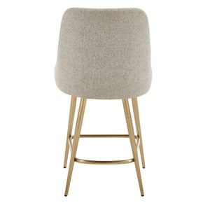   Modern European furniture - Taupe Fabric Counter Stool - www.oroa.com | Oroa.com
