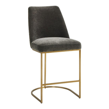   Modern European furniture - Gray Velvet Counter Stool - www.oroa.com | Oroa.com
