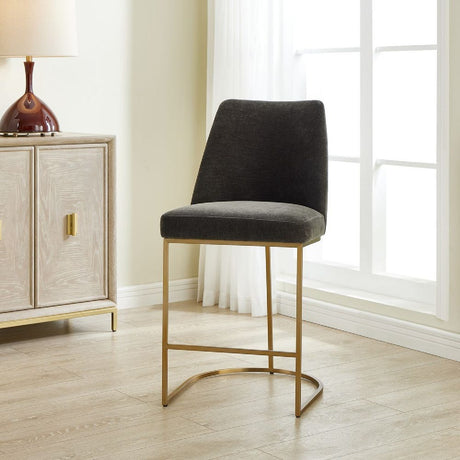   Modern European furniture - Gray Velvet Counter Stool - www.oroa.com | Oroa.com