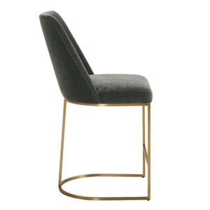   Modern European furniture - Gray Velvet Counter Stool - www.oroa.com | Oroa.com