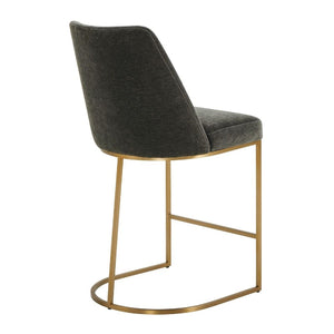   Modern European furniture - Gray Velvet Counter Stool - www.oroa.com | Oroa.com