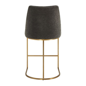   Modern European furniture - Gray Velvet Counter Stool - www.oroa.com | Oroa.com
