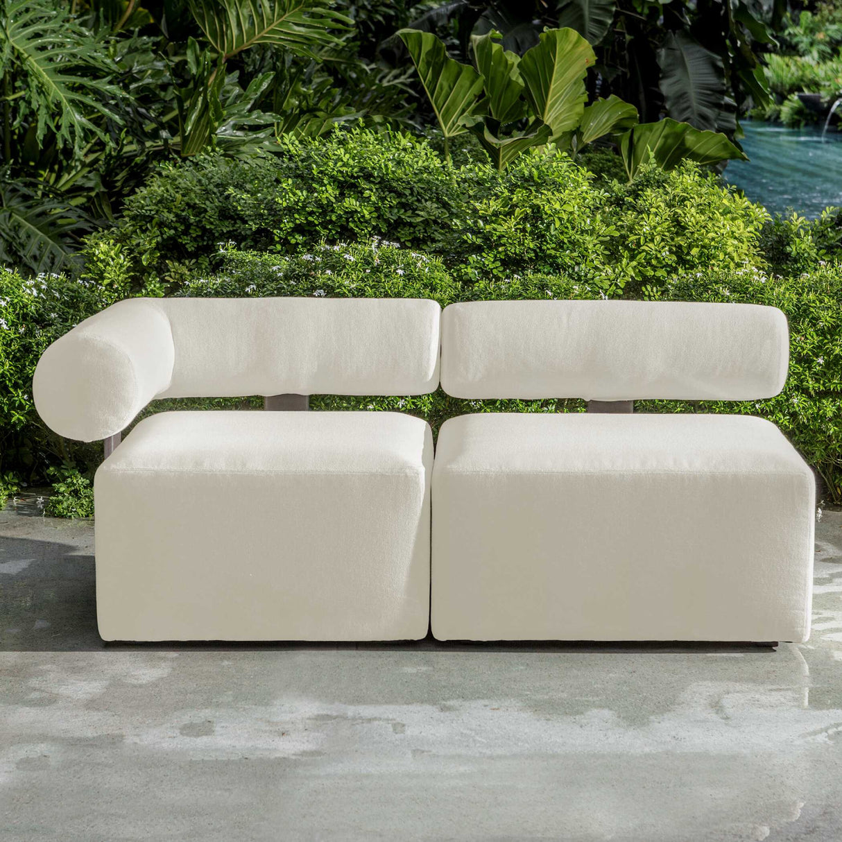   Modern European furniture - White Fabric Outdoor Sofa - www.oroa.com | Oroa.com