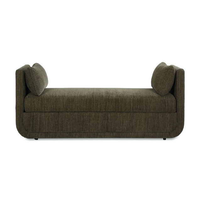 Modern European furniture - Textured Chenille Oversized Bench - www.oroa.com