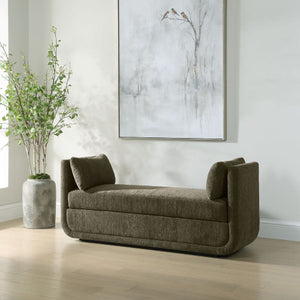   Modern European furniture - Textured Chenille Oversized Bench - www.oroa.com | Oroa.com