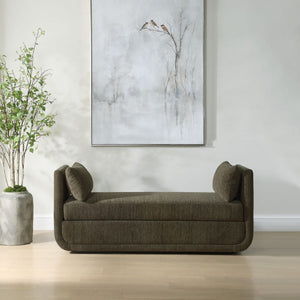   Modern European furniture - Textured Chenille Oversized Bench - www.oroa.com | Oroa.com