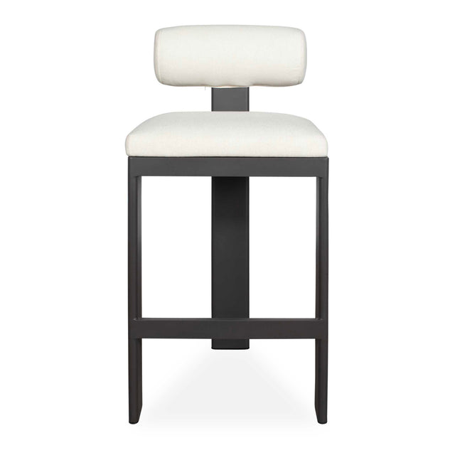 Modern European furniture - White Padded Outdoor Bar Stool - www.oroa.com