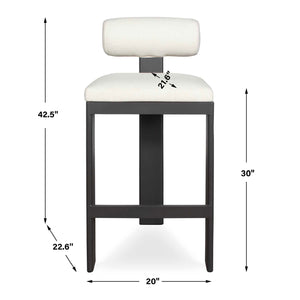   Modern European furniture - White Padded Outdoor Bar Stool - www.oroa.com | Oroa.com