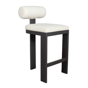   Modern European furniture - White Padded Outdoor Bar Stool - www.oroa.com | Oroa.com