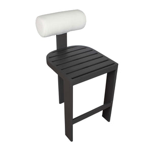   Modern European furniture - White Padded Outdoor Bar Stool - www.oroa.com | Oroa.com