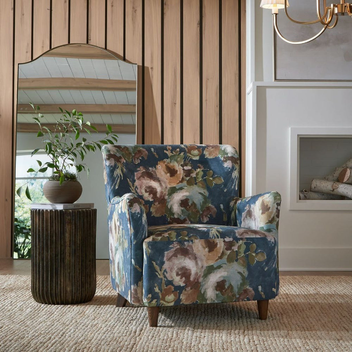   Floral Print Accent Armchair | Oroa.com