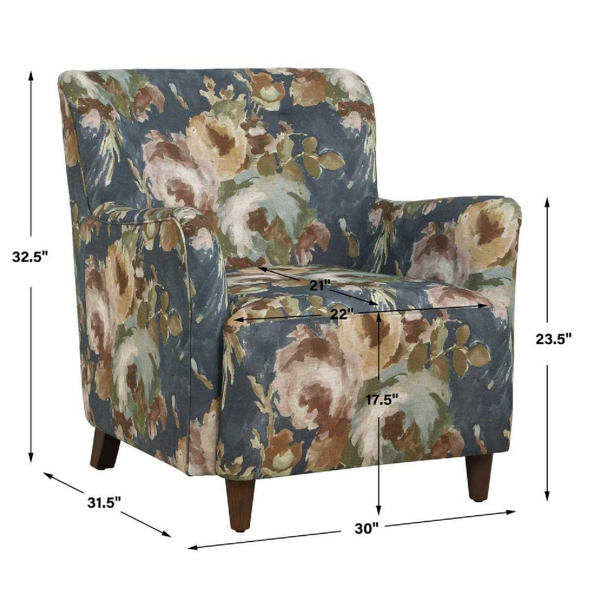   Floral Print Accent Armchair | Oroa.com
