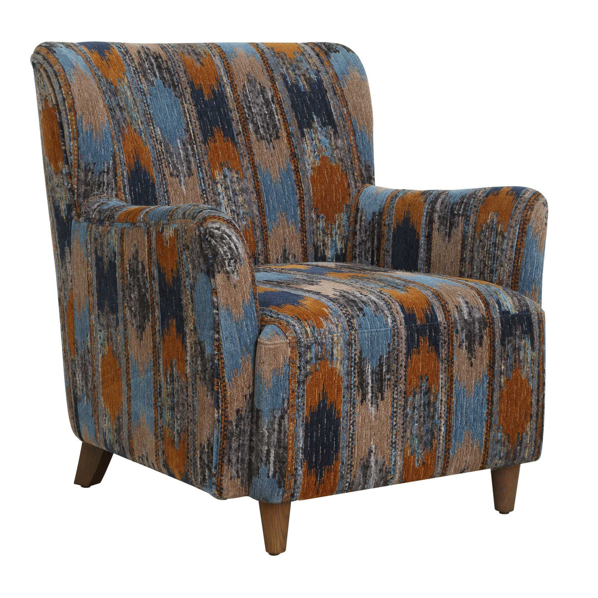   Ikat Print Chenille Lounge Chair | Oroa.com