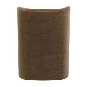   Brown Velvet Caster Dining Chair | Oroa.com
