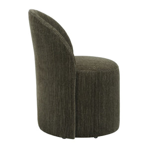   Chenille Caster Swivel Dining Chair | Oroa.com