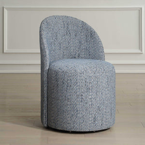   Chenille Caster Swivel Dining Chair | Oroa.com