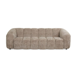   Modern European furniture - Beige Chenille Channeled Sofa - www.oroa.com | Oroa.com