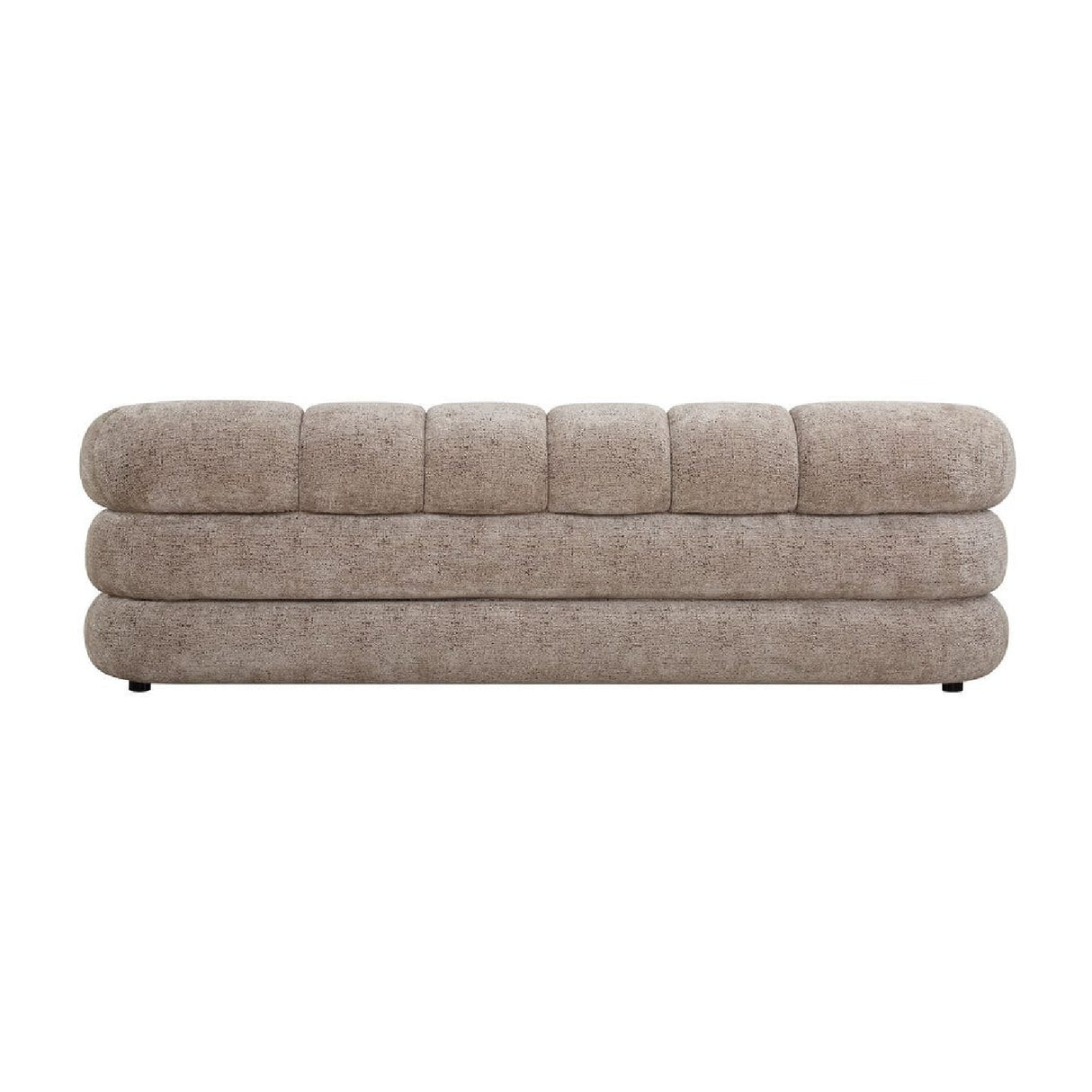   Modern European furniture - Beige Chenille Channeled Sofa - www.oroa.com | Oroa.com