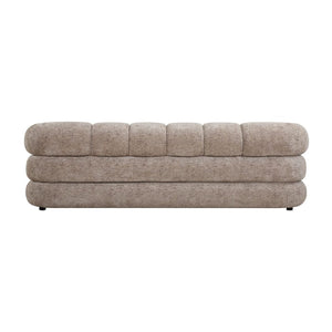   Modern European furniture - Beige Chenille Channeled Sofa - www.oroa.com | Oroa.com