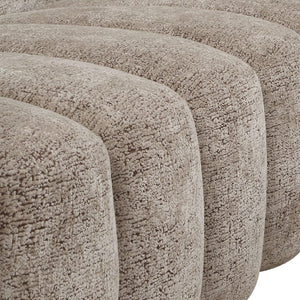   Modern European furniture - Beige Chenille Channeled Sofa - www.oroa.com | Oroa.com