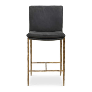   Modern European furniture - Gray Leather Counter Stool - www.oroa.com | Oroa.com