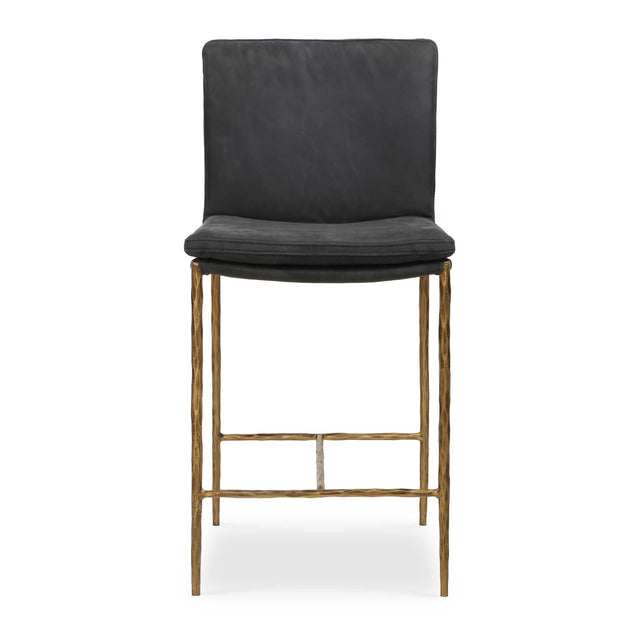 Modern European furniture - Gray Leather Counter Stool - www.oroa.com