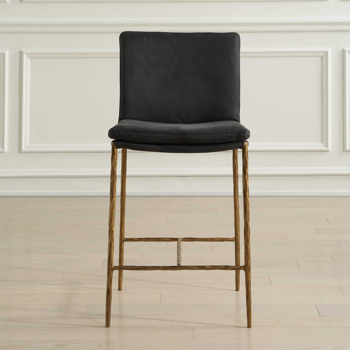   Modern European furniture - Gray Leather Counter Stool - www.oroa.com | Oroa.com