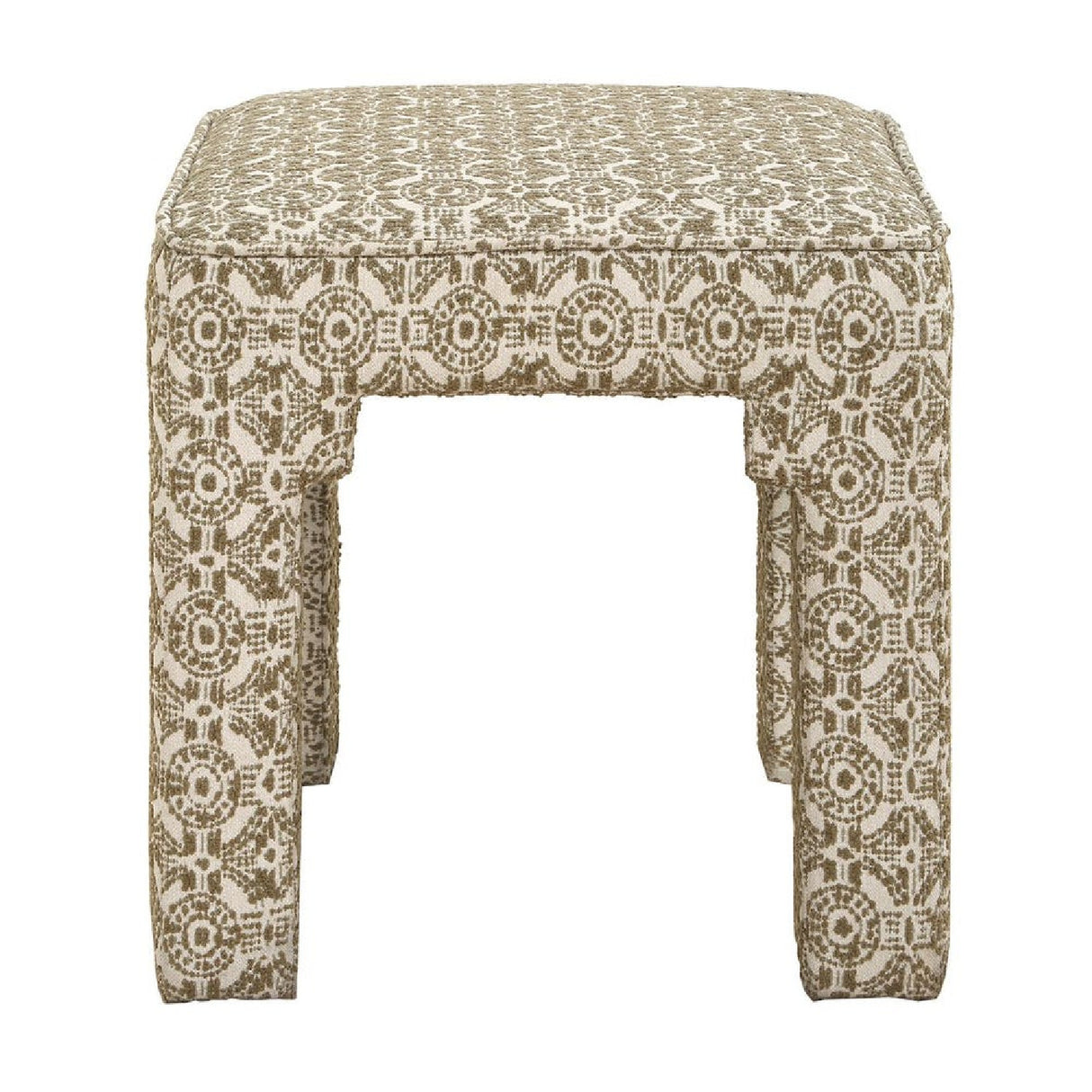   Modern European furniture - Green Medallion Motif Bench S - www.oroa.com | Oroa.com