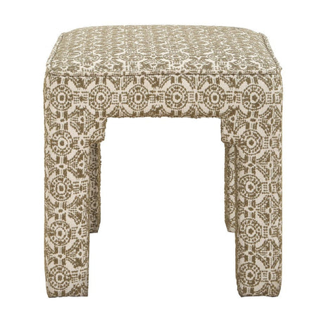   Modern European furniture - Green Medallion Motif Bench S - www.oroa.com | Oroa.com