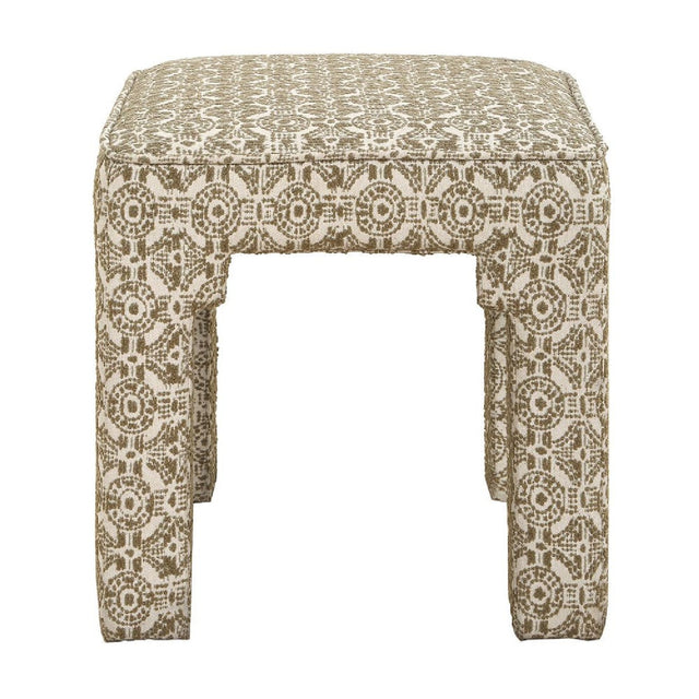 Modern European furniture - Green Medallion Motif Bench S - www.oroa.com
