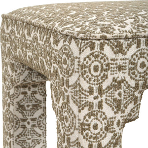   Modern European furniture - Green Medallion Motif Bench S - www.oroa.com | Oroa.com