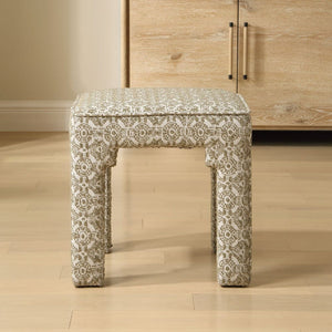   Modern European furniture - Green Medallion Motif Bench S - www.oroa.com | Oroa.com