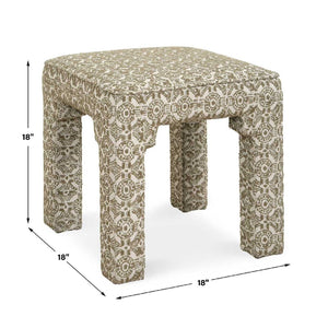   Modern European furniture - Green Medallion Motif Bench S - www.oroa.com | Oroa.com