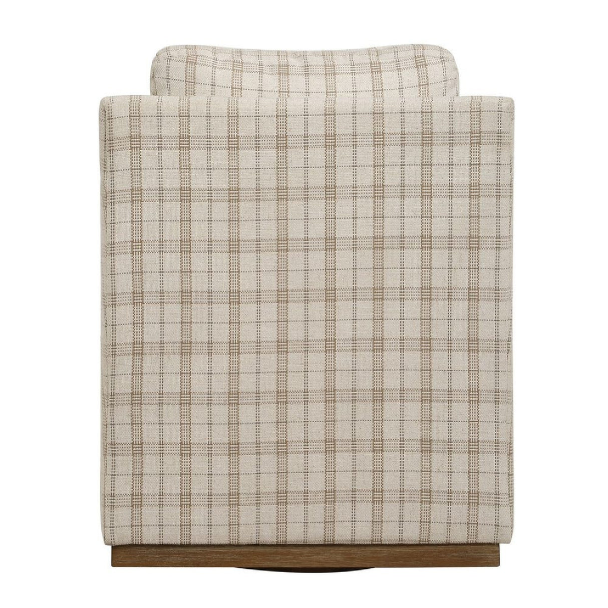   Modern European furniture - Beige Plaid Linen Swivel Chair - www.oroa.com | Oroa.com