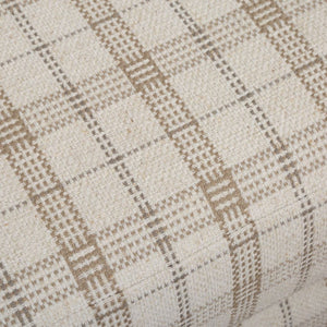   Modern European furniture - Beige Plaid Linen Swivel Chair - www.oroa.com | Oroa.com