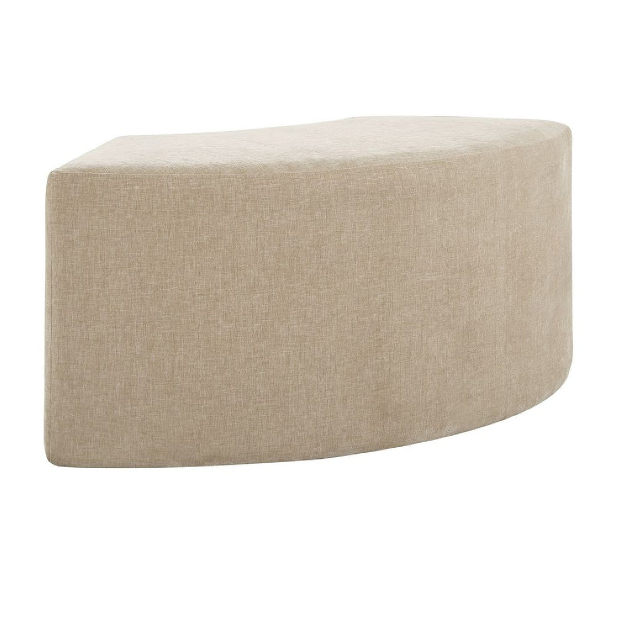   Modern European furniture - Beige Velvet Curved Bench - www.oroa.com | Oroa.com