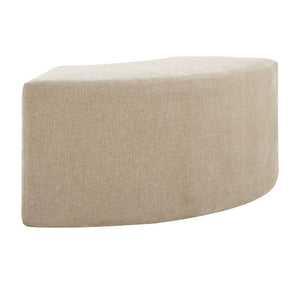   Modern European furniture - Beige Velvet Curved Bench - www.oroa.com | Oroa.com