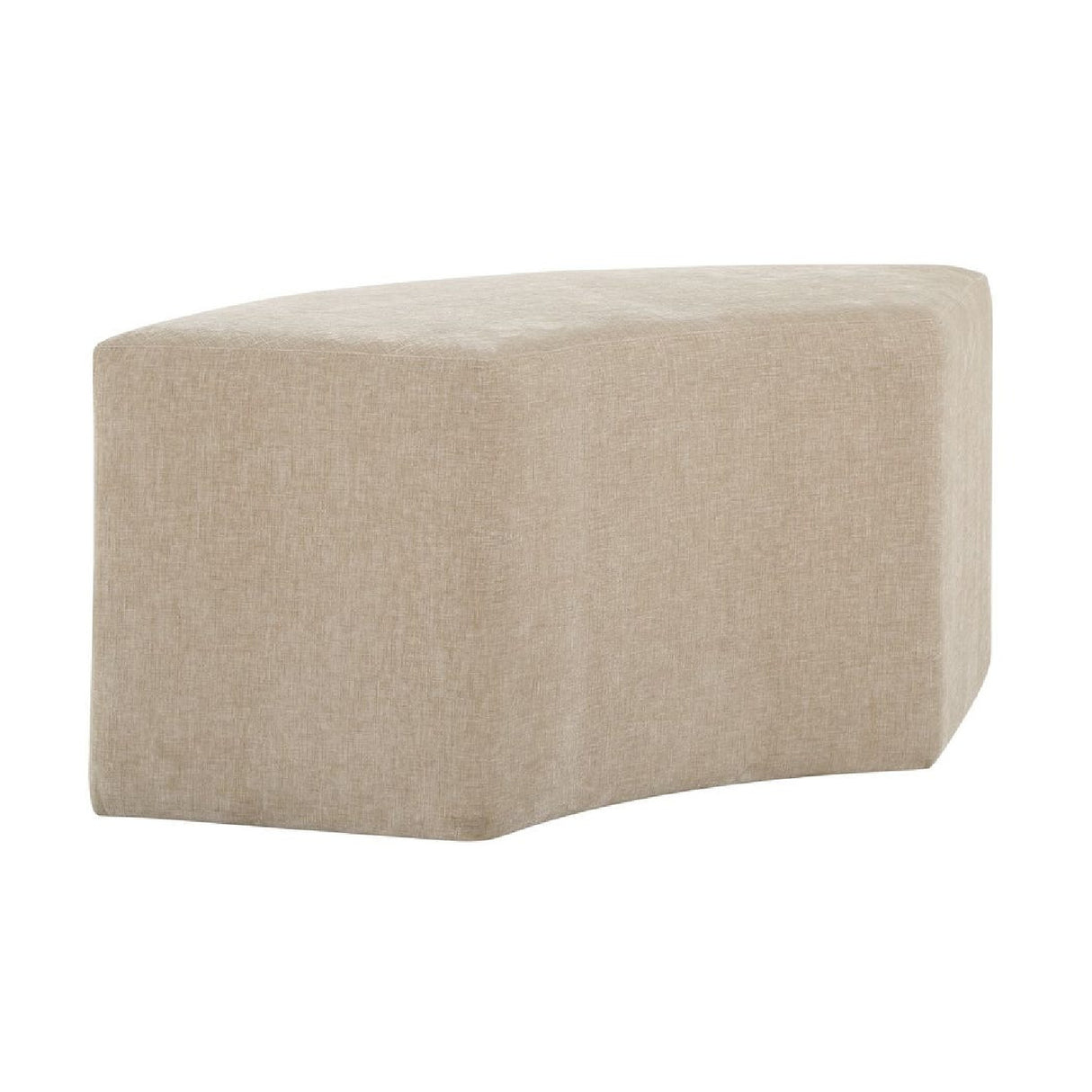   Modern European furniture - Beige Velvet Curved Bench - www.oroa.com | Oroa.com