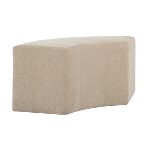   Modern European furniture - Beige Velvet Curved Bench - www.oroa.com | Oroa.com