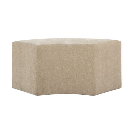   Modern European furniture - Beige Velvet Curved Bench - www.oroa.com | Oroa.com