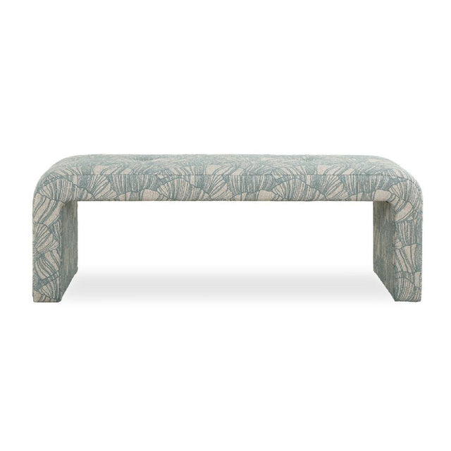 Modern European furniture - Blue Shell Printed Bench - www.oroa.com