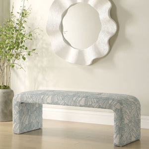   Modern European furniture - Blue Shell Printed Bench - www.oroa.com | Oroa.com