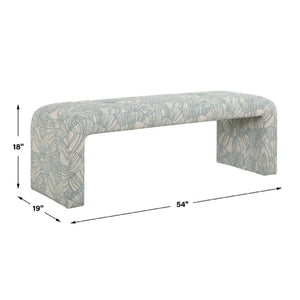   Modern European furniture - Blue Shell Printed Bench - www.oroa.com | Oroa.com