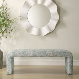   Modern European furniture - Blue Shell Printed Bench - www.oroa.com | Oroa.com