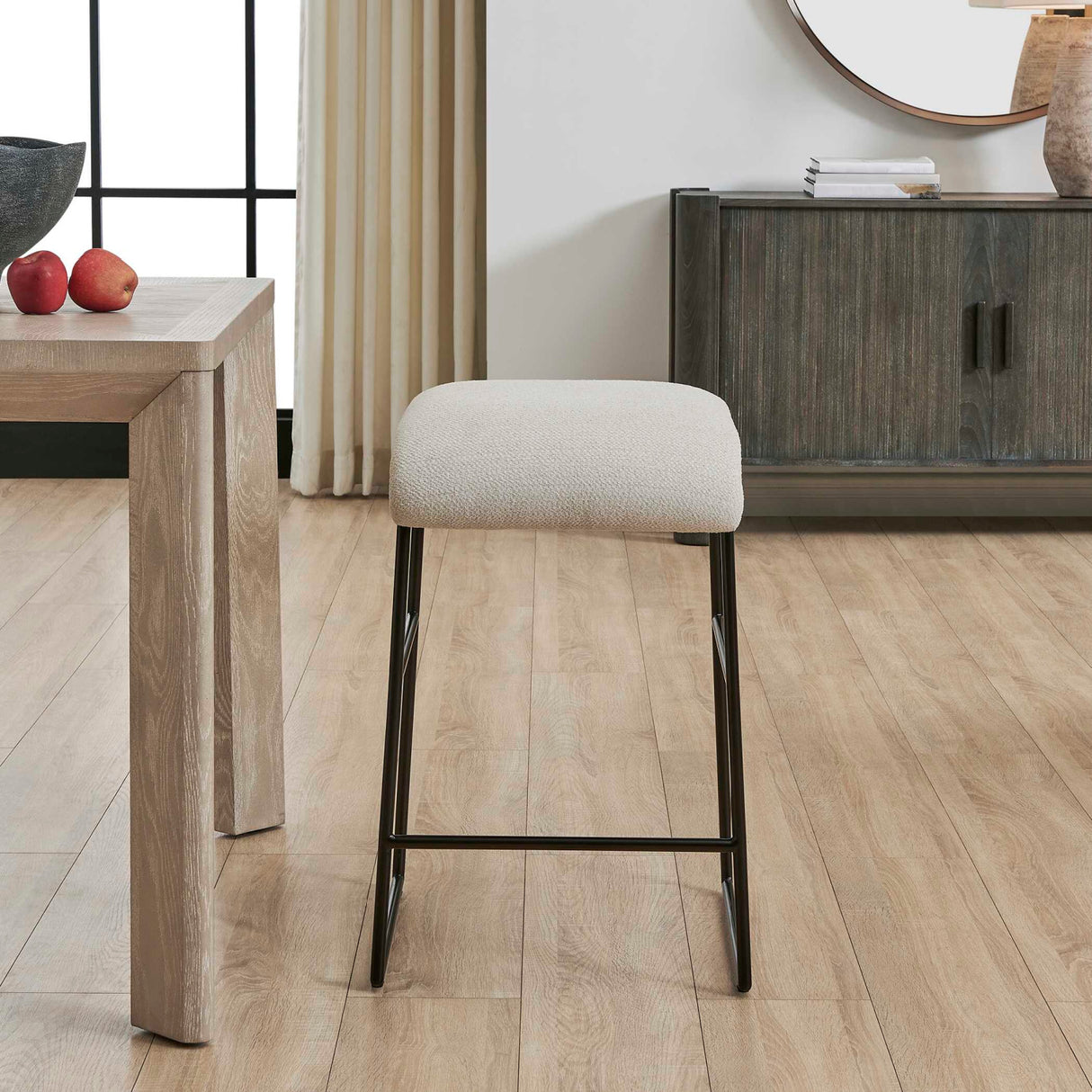   Modern European furniture - Cream Fabric Seat Counter Stool - www.oroa.com | Oroa.com
