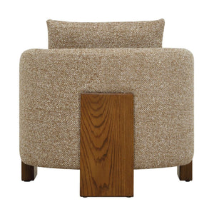   Modern European furniture - Cream Boucle 3-Legged Accent Chair - www.oroa.com | Oroa.com