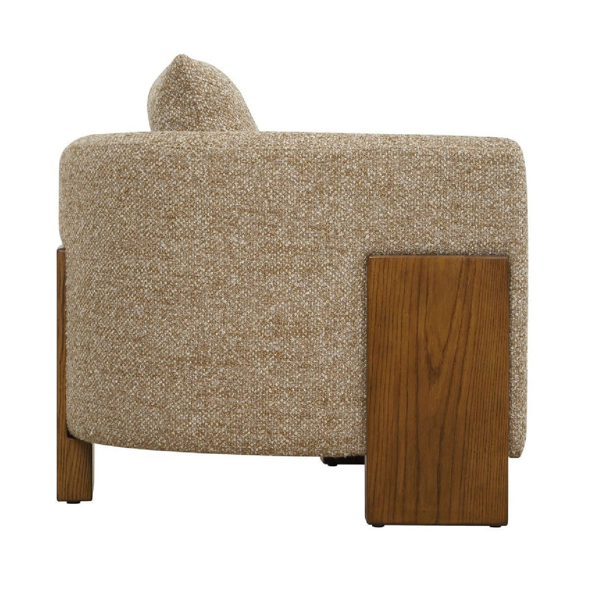   Modern European furniture - Cream Boucle 3-Legged Accent Chair - www.oroa.com | Oroa.com