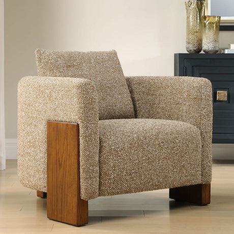   Modern European furniture - Cream Boucle 3-Legged Accent Chair - www.oroa.com | Oroa.com