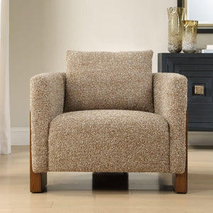   Modern European furniture - Cream Boucle 3-Legged Accent Chair - www.oroa.com | Oroa.com