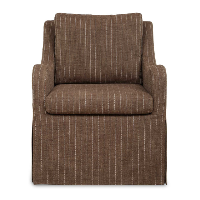 Modern European furniture -Brown Pinstripes Swivel Chair - www.oroa.com
